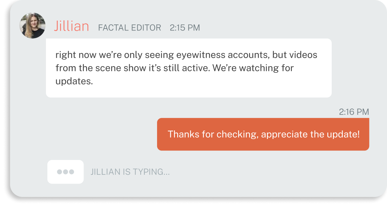 Example image of Factal editor chat