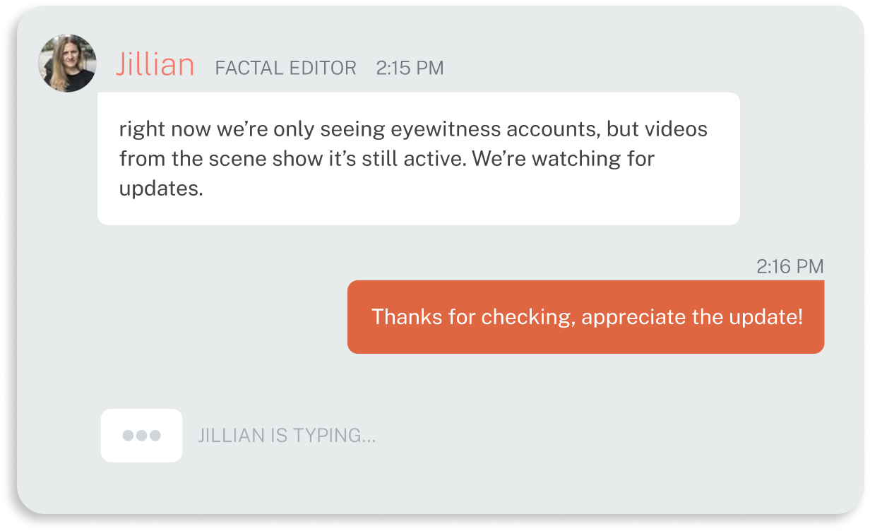 Example image of Factal editor chat